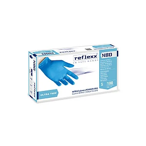 Reflexx Guanti in nitrile senza polvere N80B- Reflexx