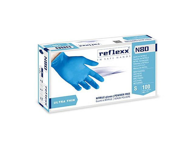 Reflexx Guanti in nitrile senza polvere N80B- Reflexx