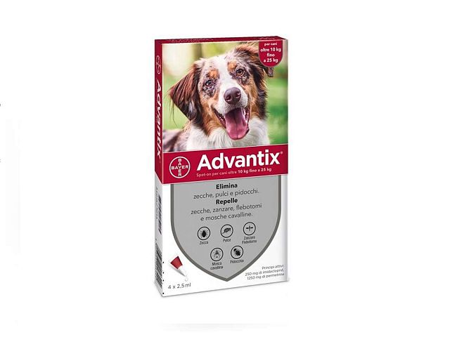 Advantix Pipette per cani da 10 a 25 Kg SPOT-ON - ADVANTIX