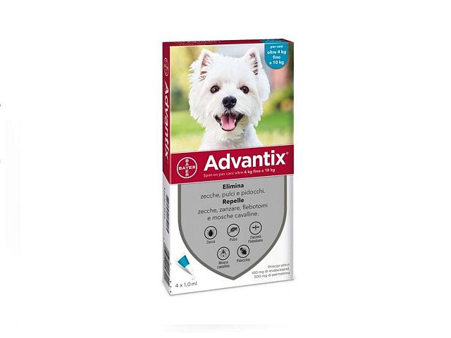 Advantix Pipette per cani da 4 a 10 Kg SPOT-ON - ADVANTIX