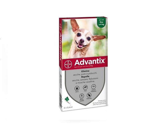 Advantix Pipette per cani fino a 4 Kg SPOT-ON - ADVANTIX