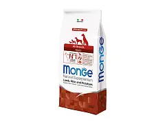 Monge Crocchette per cani All Breeds Adult Monoprotein Agnello con Riso e Patate - Monge