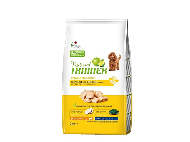 Natural trainer Crocchette per cani Small&Toy/Adult con Pollo e Riso - Natural Trainer