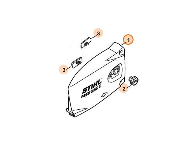 Stihl Coperchio rocchetto catena motosega MSE 250 C-Q - Stihl