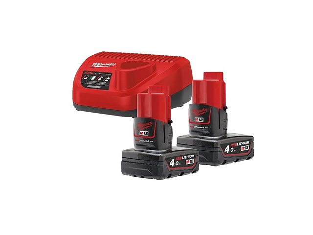 Milwaukee Kit batterie + caricatore M12 NRG-402 - Milwaukee