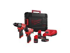 Milwaukee Kit trapano con percussione + avvitatore ad impulsi M12 FPP2A2-5253X - Milwaukee