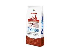 Monge Crocchette per cani All Breeds Puppy & Junior Agnello con Riso - Monge