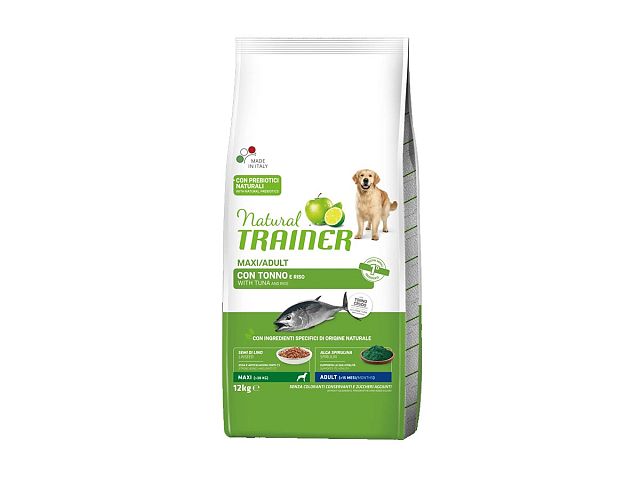 Natural trainer Crocchette per cani Maxi/Adult con Tonno e Riso - Natural Trainer